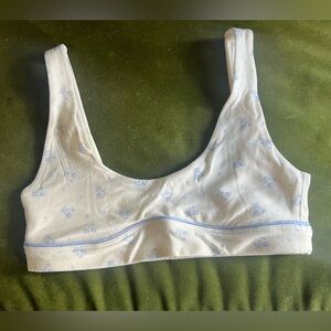 Parade Floral Cream and Blue Bralette. Size XS. Brand new.